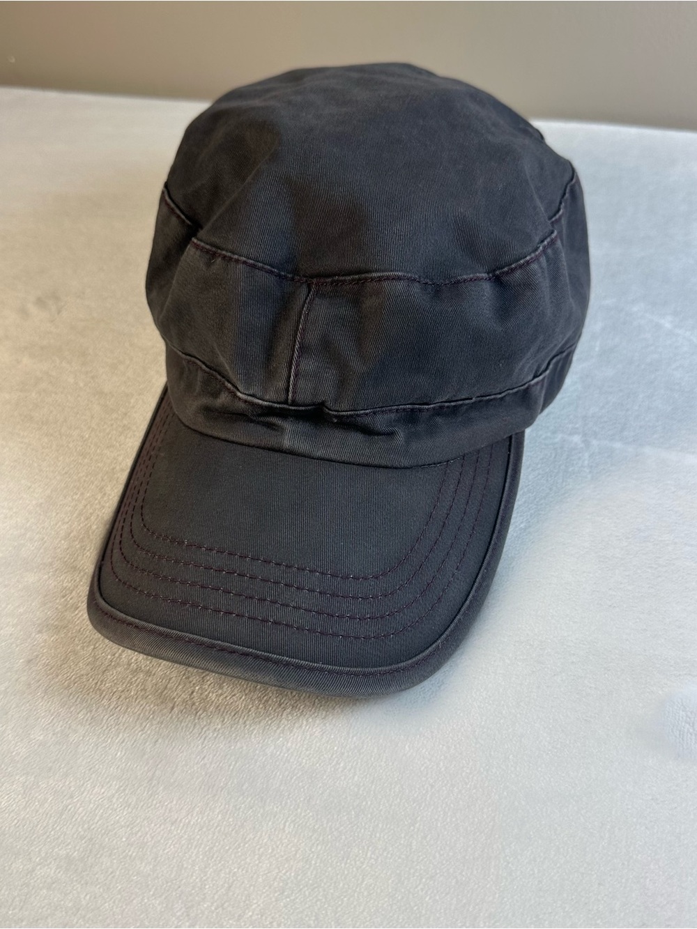 Peter Grimm Dark Gray Cadet Cap Distressed Army Fidel
